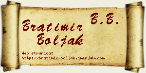 Bratimir Boljak vizit kartica